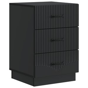 vidaXL Cabinet de chevet Noir 43 x 41 x 63 5 cm Bois d'ingénierie
