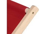 Lot de 2 transat en bois "Chilienne" - 107 x 56.5 x 81 cm - Rouge