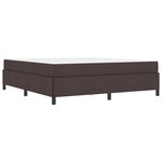 vidaXL Lit à ressorts Marron foncé 180 x 200 cm tissu
