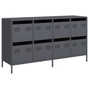 vidaXL Buffet anthracite 135x39x73 5 cm acier laminé à froid