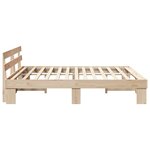 vidaXL Cadre de lit Marron 200 x 200 cm Bois de pin massif