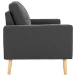 vidaXL Ensemble de canapés 2 Pièces Tissu Gris foncé