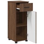 vidaXL Ensemble de mobilier de salle de bain 3 Pièces Chêne marron