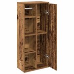 vidaXL Meuble de salle de bain avec porte-rouleau vieux bois