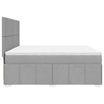 vidaXL Sommier à lattes de lit avec matelas Gris clair 180x200cm Tissu