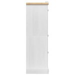 vidaXL Armoire avec tiroir Blanc 101 x 52 x 170 cm Pin massif
