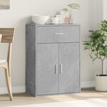 vidaXL Buffet gris béton 60x30x84 cm bois d'ingénierie