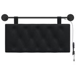vidaXL Tête de lit suspendue Avec lumière LED Noir Velours