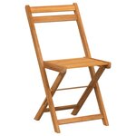 vidaXL Chaises de bistrot pliantes lot de 4 bois d'acacia solide