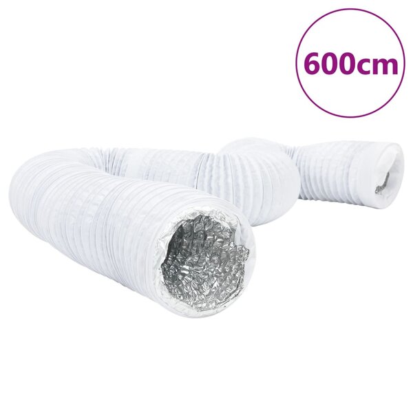 vidaXL Conduit de ventilation aluminium et PVC 6 m Ø12 5 cm