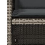 vidaXL Chaises de jardin avec coussins lot de 4 gris résine tressée