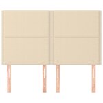 vidaXL Tête de lit Crème 144x5x118/128 cm Tissu