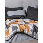 Parure de lit - housse de couette 220 x 240 + 2 taies d'oreiller 60 x 60 coton renforcé - Gris