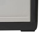 vidaXL Armoire de rangement de jardin avec 3 étagères Noir et gris