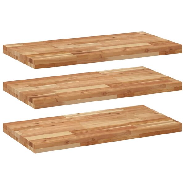 vidaXL Étagères flottantes 3 Pièces 80x40x4 cm acacia massif à l'huile