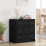 vidaXL Buffet Chêne noir 70 x 35 5 x 67 5 cm Bois d'ingénierie