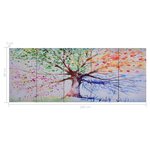 vidaXL Ensemble de tableau sur toile Arbre Multicolore 200x80 cm