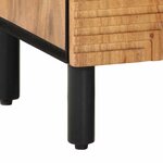 vidaXL Ensemble de mobilier de salle de bain avec étagère 2 Pièces Marron