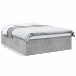 vidaXL Cadre de lit sans matelas gris béton 160x200 cm