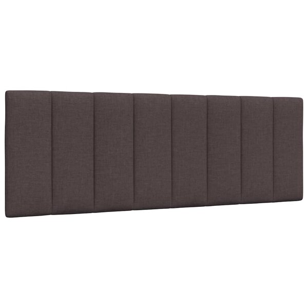vidaXL Coussin de tête de lit Hanko marron foncé 140 cm tissu