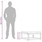 vidaXL Repose-pied avec coussin gris foncé Bois d'acacia massif