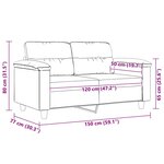 vidaXL Canapé à 2 places Taupe 120 cm Tissu microfibre