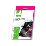 Papier photo q-connect jet d'encre glacé ultra-brillant 100x150mm 260g/m2 compatible toute imprimante paquet 25 feuilles