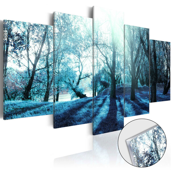 Tableau sur verre acrylique - blue glade [glass] l x h en cm 100x50