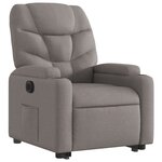 vidaXL Fauteuil inclinable électrique taupe tissu