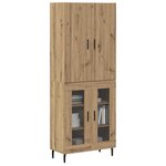 vidaXL Haut Armoire Bois Ancien 69 5 x 34 x 180 cm