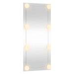 vidaXL Miroir mural avec lumières LED 50x100 cm verre rectangulaire