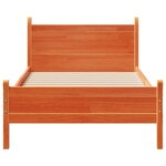 vidaXL Cadre de lit sans matelas cire marron 100x200cm bois pin massif