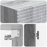 vidaXL Armoire Murale Sonoma gris 33 x 34 5 x 90 cm Bois d'ingénierie
