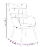 vidaXL Chaise de relaxation Gris foncé Tissu