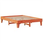 vidaXL Lit bibliothèque sans matelas cire marron 150x200 cm pin massif