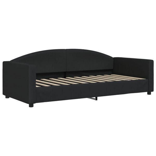 vidaXL Lit de repos sans matelas noir 90x200 cm tissu