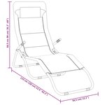 vidaXL Chaises longues pliables lot de 2 taupe textilène et acier