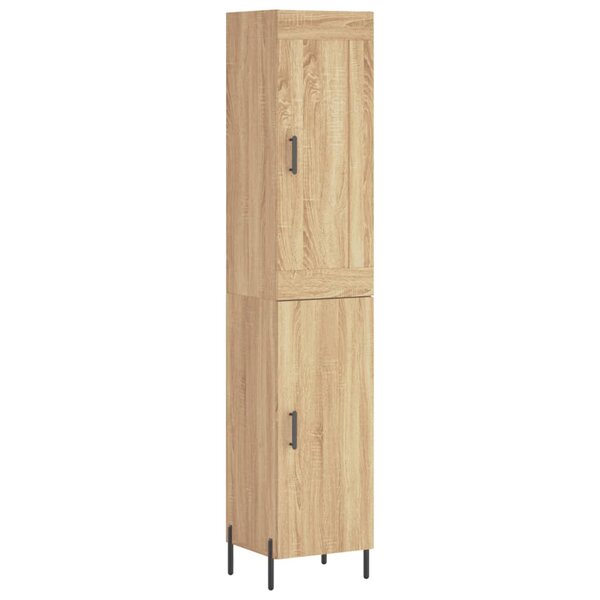 vidaXL Buffet haut Chêne sonoma 34 5x34x180 cm Bois d'ingénierie