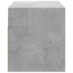 vidaXL Meuble TV mural avec lumières LED gris béton 80x31x35 cm