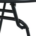 vidaXL Ensemble bistrot 3 Pièces Anthracite Acier