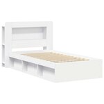 vidaXL Cadre de lit avec rangement Blanc 90 x 190 cm Bois d'ingénierie