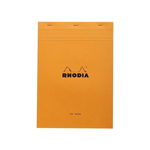 Bloc de direction Orange 80 feuilles format A4 réglure unie RHODIA