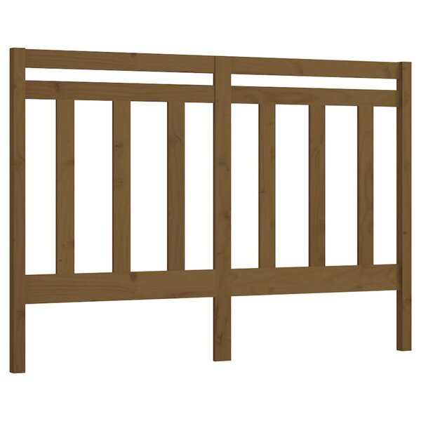 vidaXL Tête de lit Marron miel 146x4x100 cm Bois massif de pin