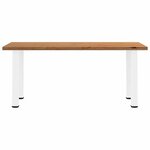 vidaXL Table à manger marron clair bois de chêne massif rectangulaire