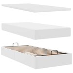 VidaXL Cadre de lit ottoman avec matelas blanc 200x200 cm similicuir