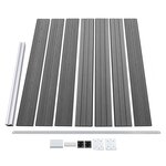 vidaXL Ensemble de panneau de clôture WPC 353x146 cm Gris