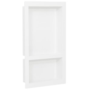 vidaXL Niche de douche avec 2 compartiments Blanc brillant 41x69x9 cm