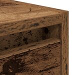 vidaXL Table de chevet murale vieux bois 38x34x40 cm