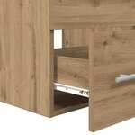 vidaXL Ensemble de mobilier de salle de bain 2 Pièces Chêne noir