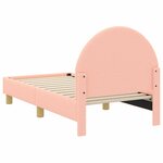 vidaXL Cadre de lit pour tout-petit avec tête de lit Rose 70 x 140 cm